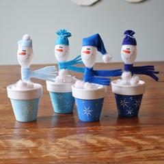 Plastic Spoon Crafts: Snowmen!