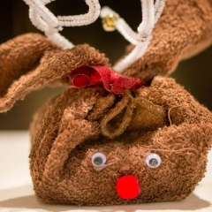 Reindeer Towel Homemade Gift
